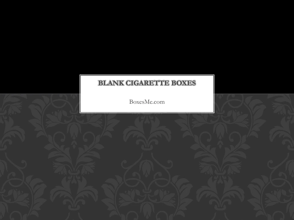 blank cigarette boxes