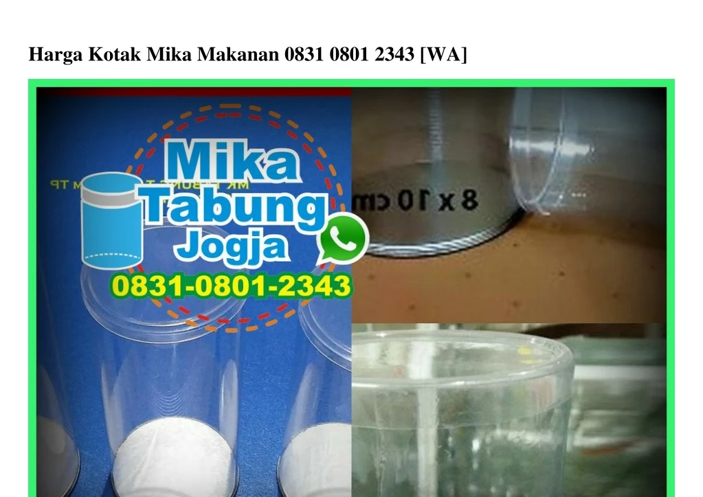 harga kotak mika makanan 0831 0801 2343 wa