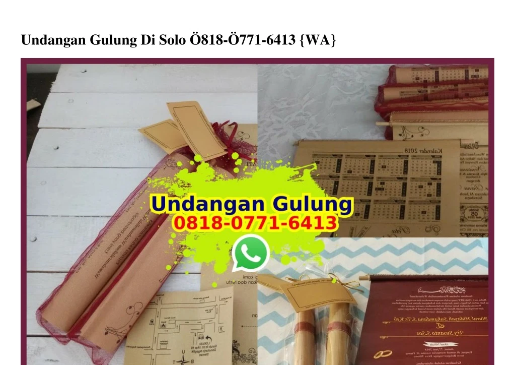 undangan gulung di solo 818 771 6413 wa