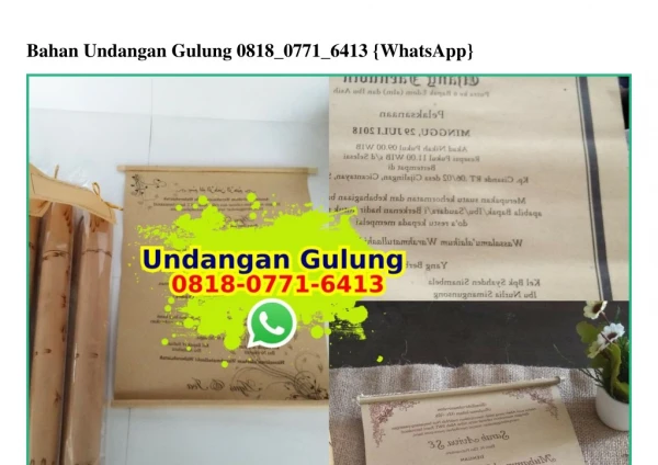 Bahan Undangan Gulung 08I8~077I~64I3[wa]