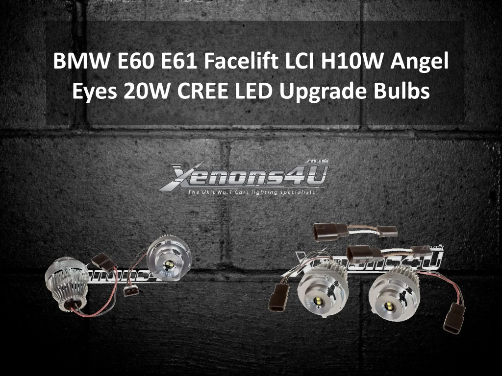 bmw e60 e61 facelift lci h10w angel eyes 20w cree led upgrade bulbs