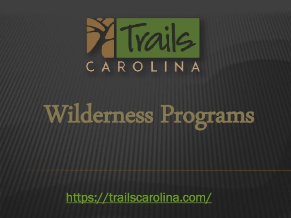 Wilderness Therapy - trailscarolina.com