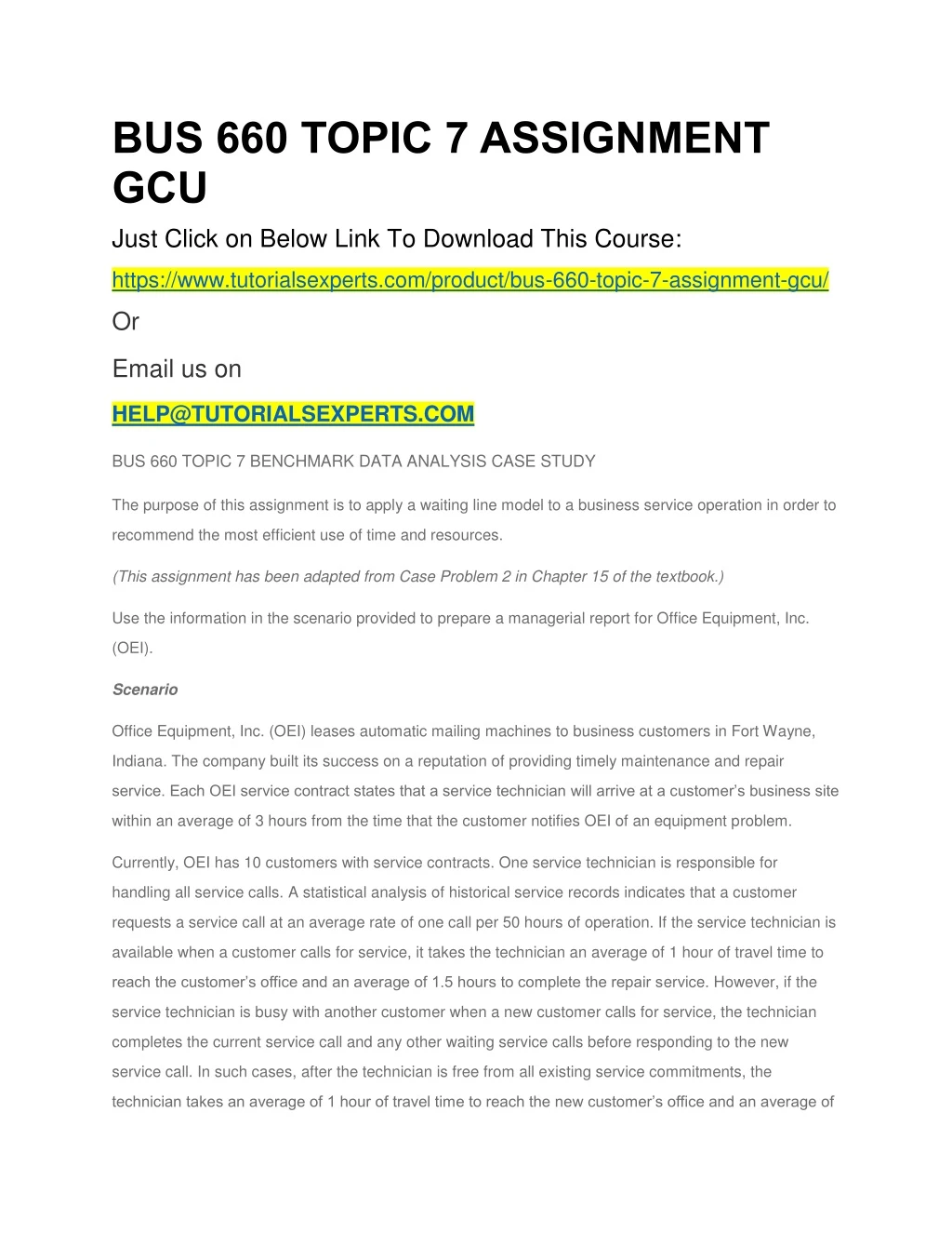 bus 660 topic 7 assignment gcu just click