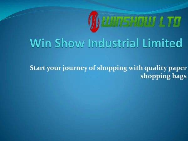 Paper tags,Paper shopping bags at Win Show Industrial Limited
