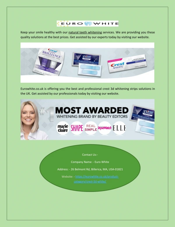 Crest Whitening Strips UK | Eurowhite.co.uk