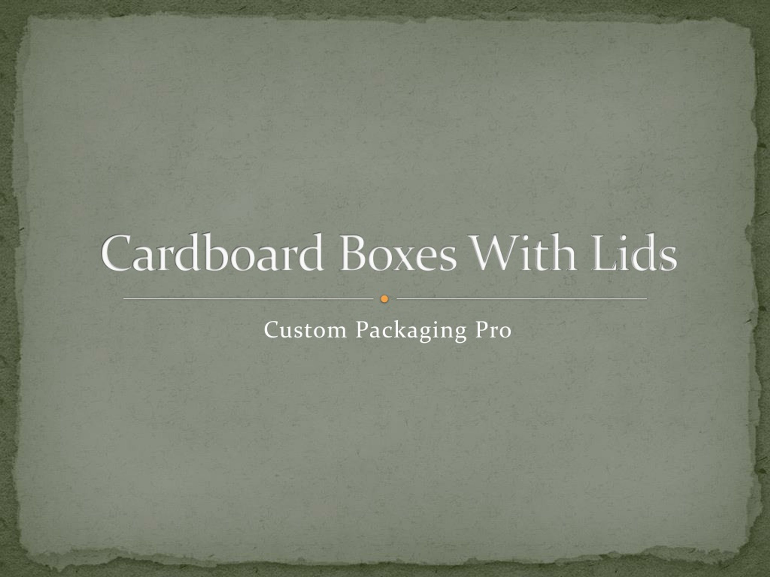 PPT - Cardboard Boxes with lids PowerPoint Presentation, free download ...