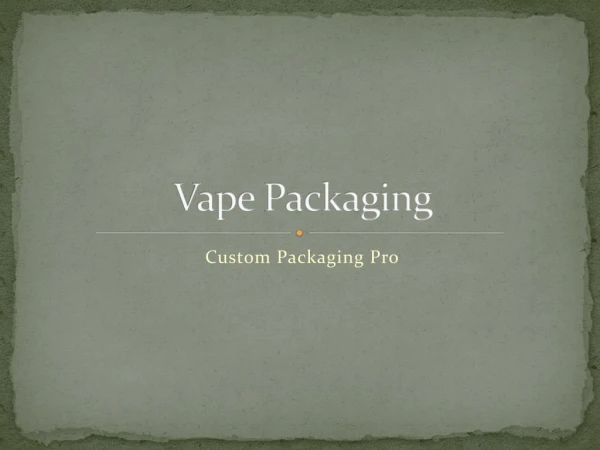 vape packaging