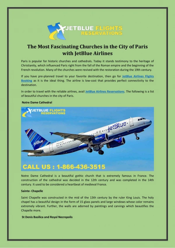 The Most Fascinating Churches in the City of Paris with JetBlue Airlines