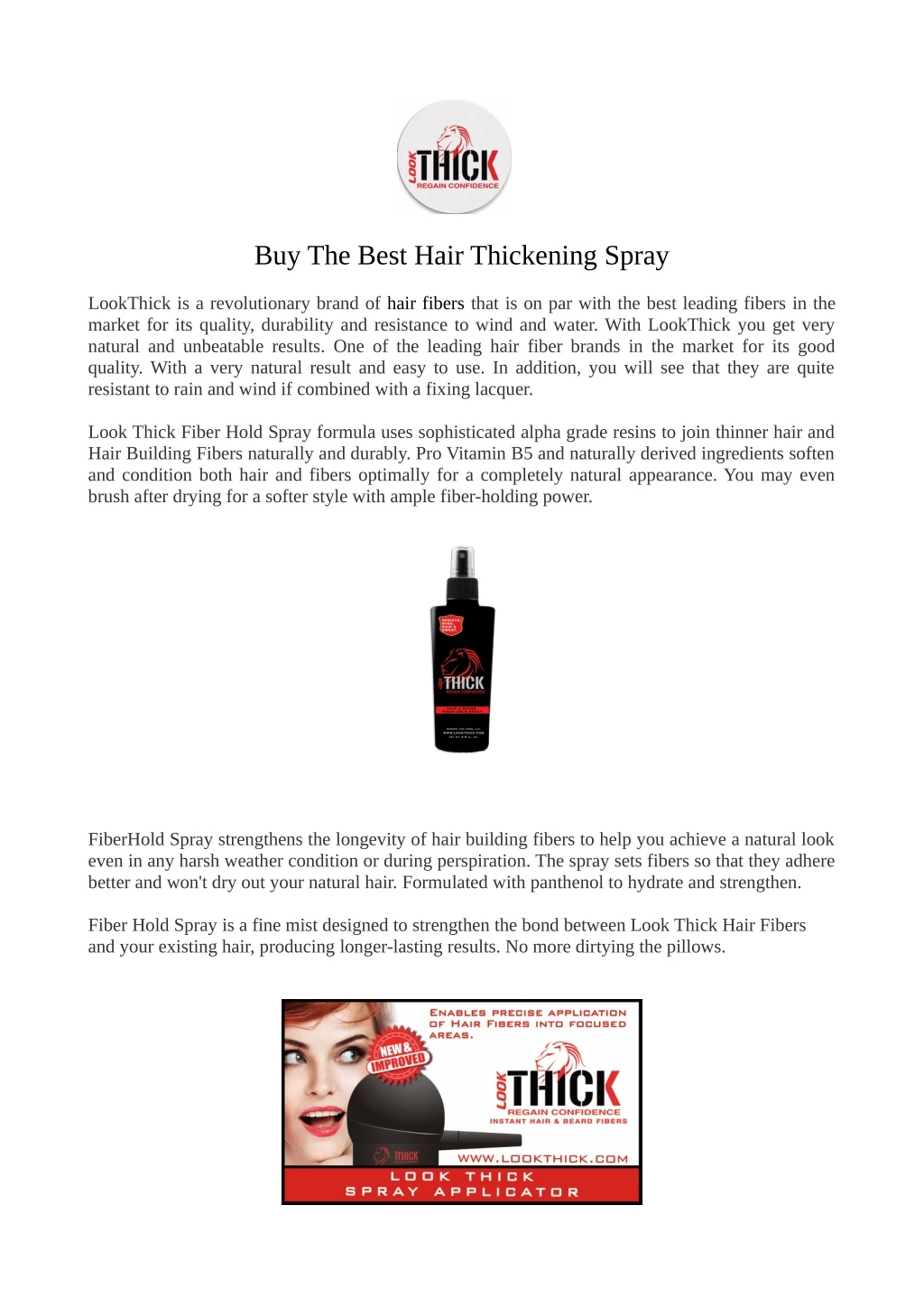buy the best hair thickening spray