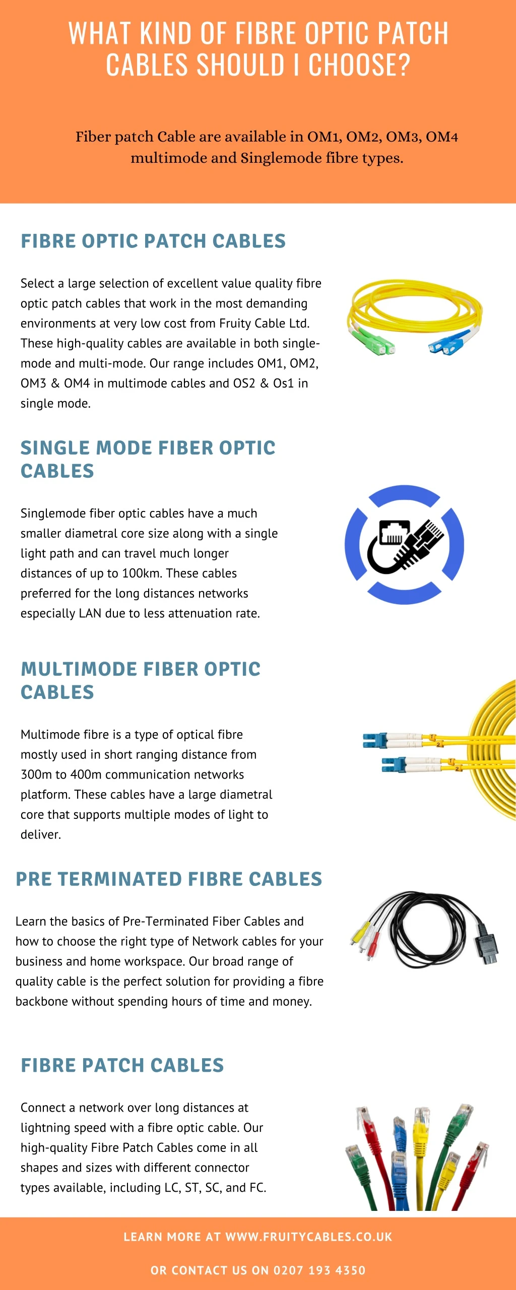 what kind of fibre optic patch cables should