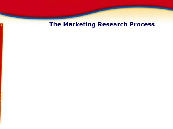 The Marketing Research Process