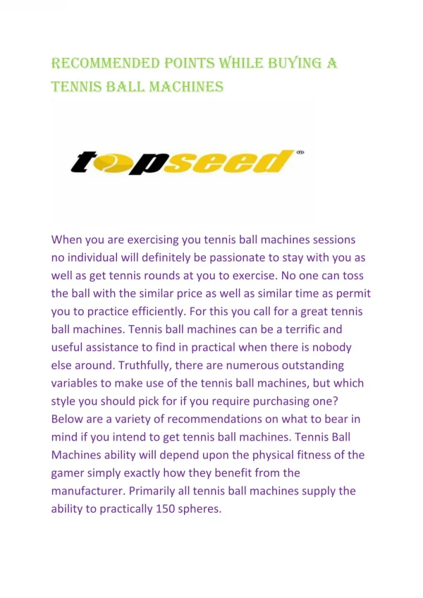 Shop best Tennis Ball Machines online – Top Seed Sports