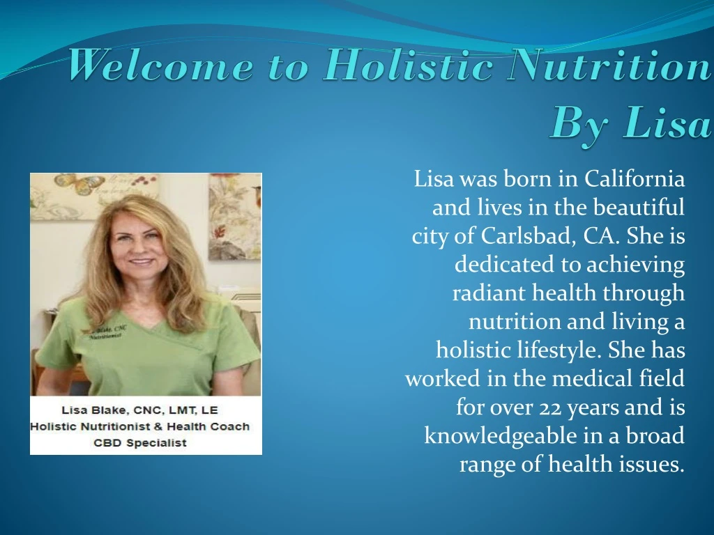 welcome to holistic nutrition by lisa