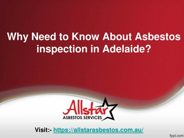 Why Need to Know About Asbestos inspection in Adelaide?