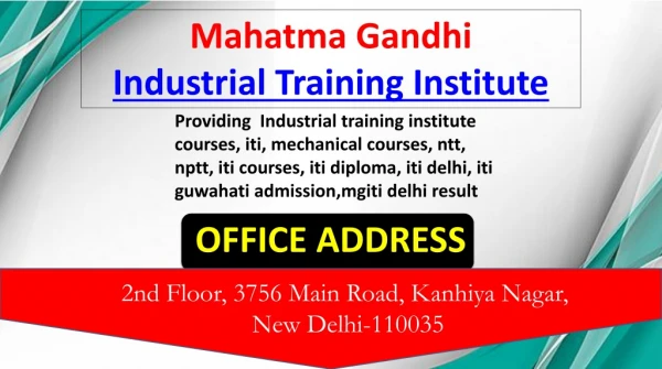 ITI Courses In Delhi |  Industrial Training Institute In Delhi - MGITI