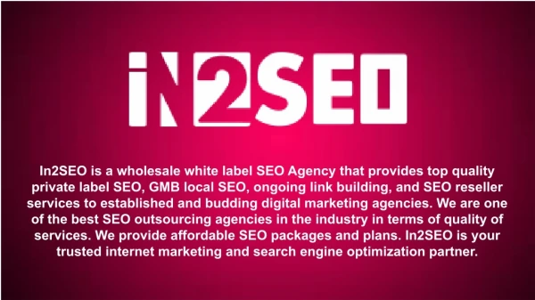 in2seo is a wholesale white label seo agency that