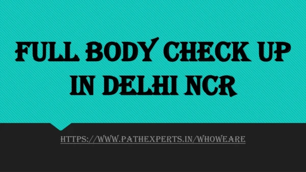 full body check up in delhi ncr