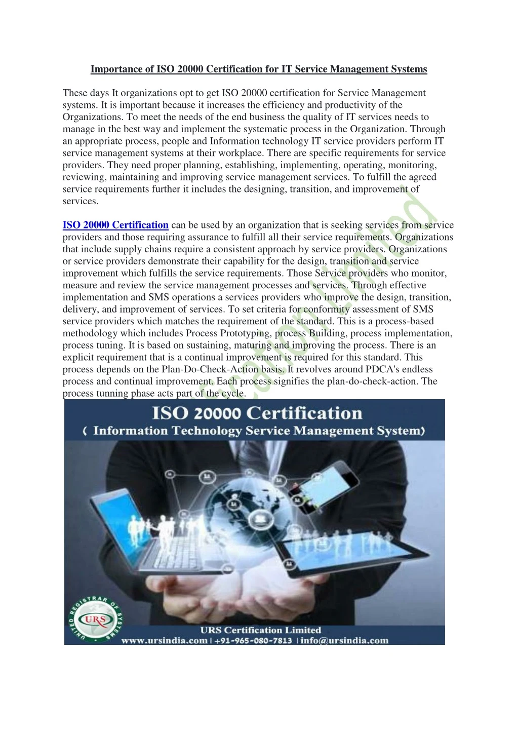 importance of iso 20000 certification