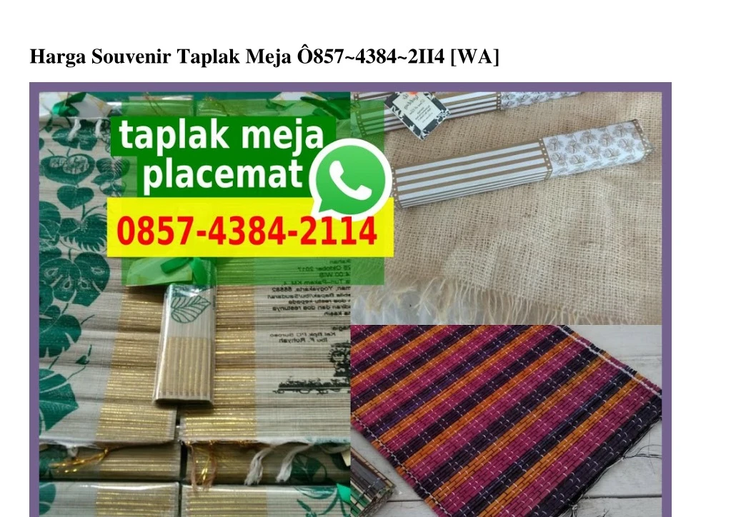 harga souvenir taplak meja 857 4384 2ii4 wa