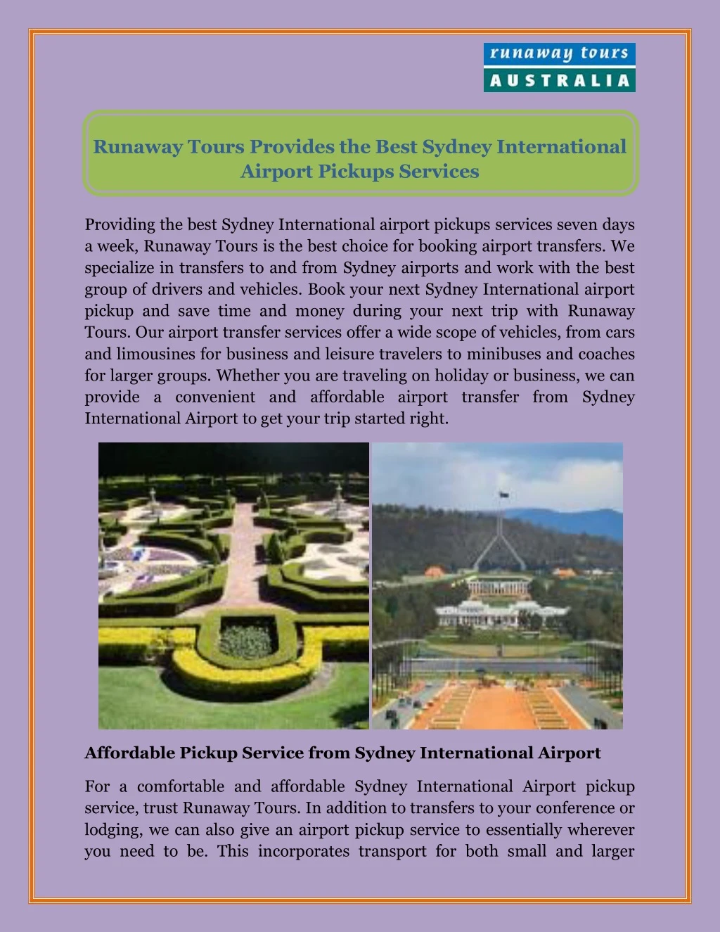 runaway tours provides the best sydney