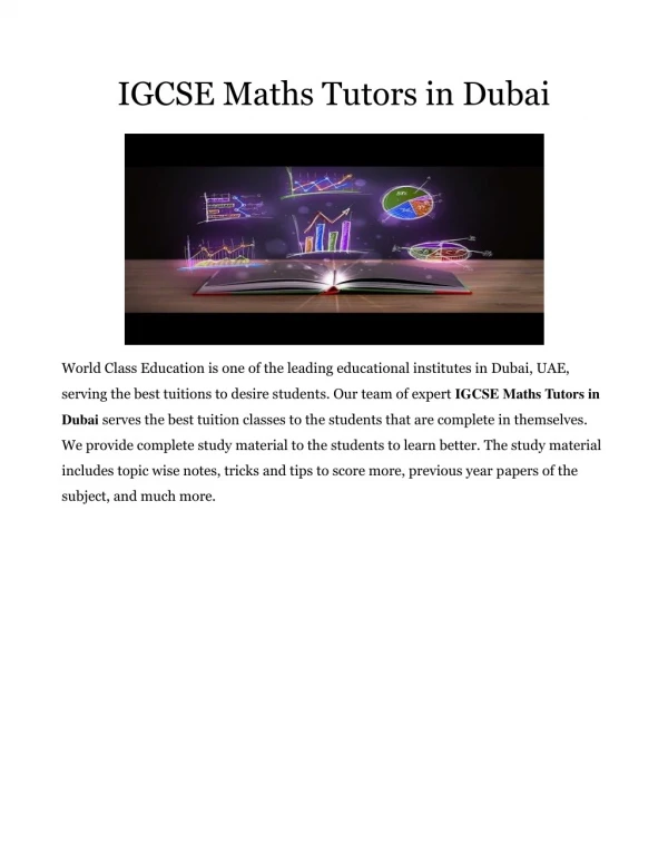igcse maths tutors in dubai