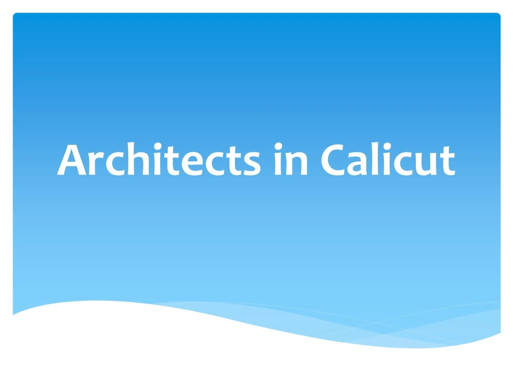architects in calicut