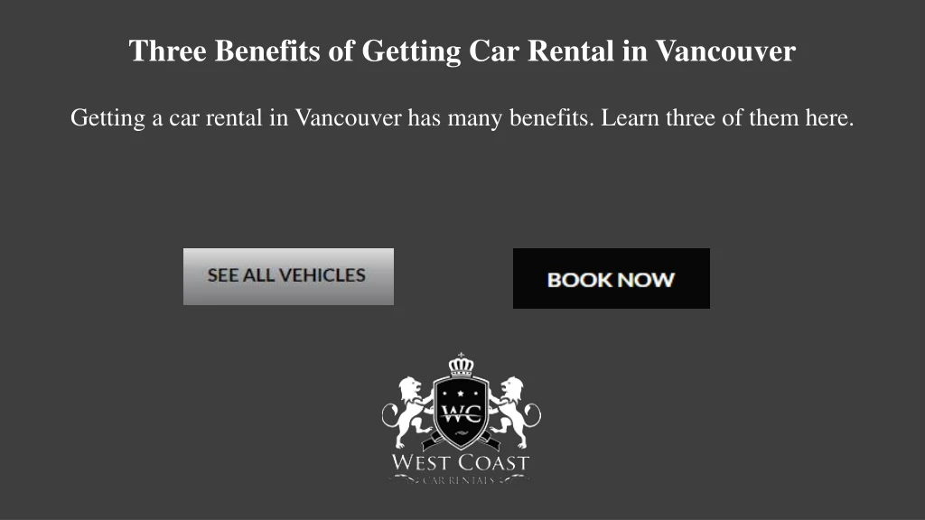 three benefits of getting car rental in vancouver