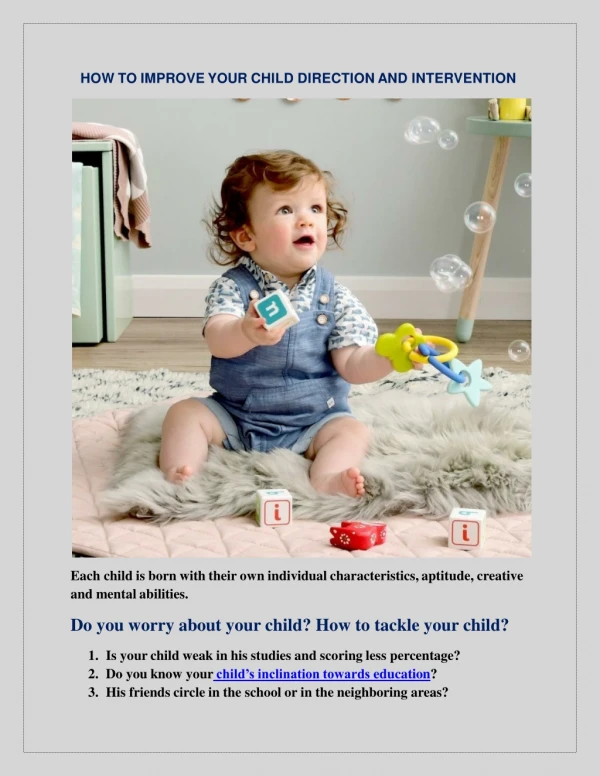 how to improve your child direction