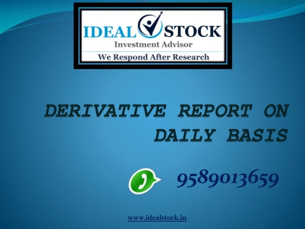 Stock Market Today | Daily Derivative Report