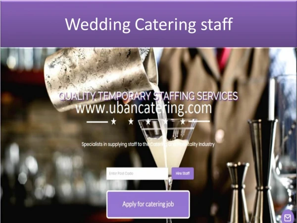 Wedding catering Staff