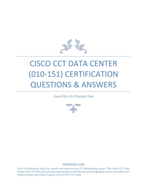 cisco cct data center 010 151 certification