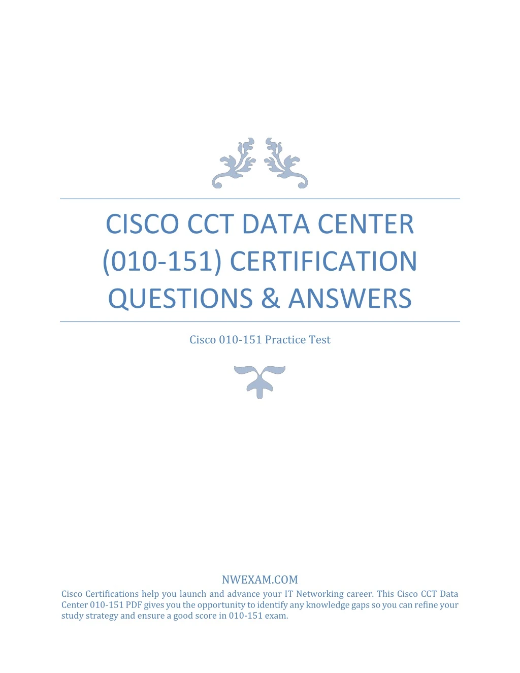 cisco cct data center 010 151 certification