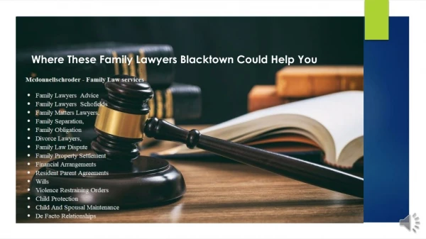 Where These Family Lawyers Blacktown Could Help You?