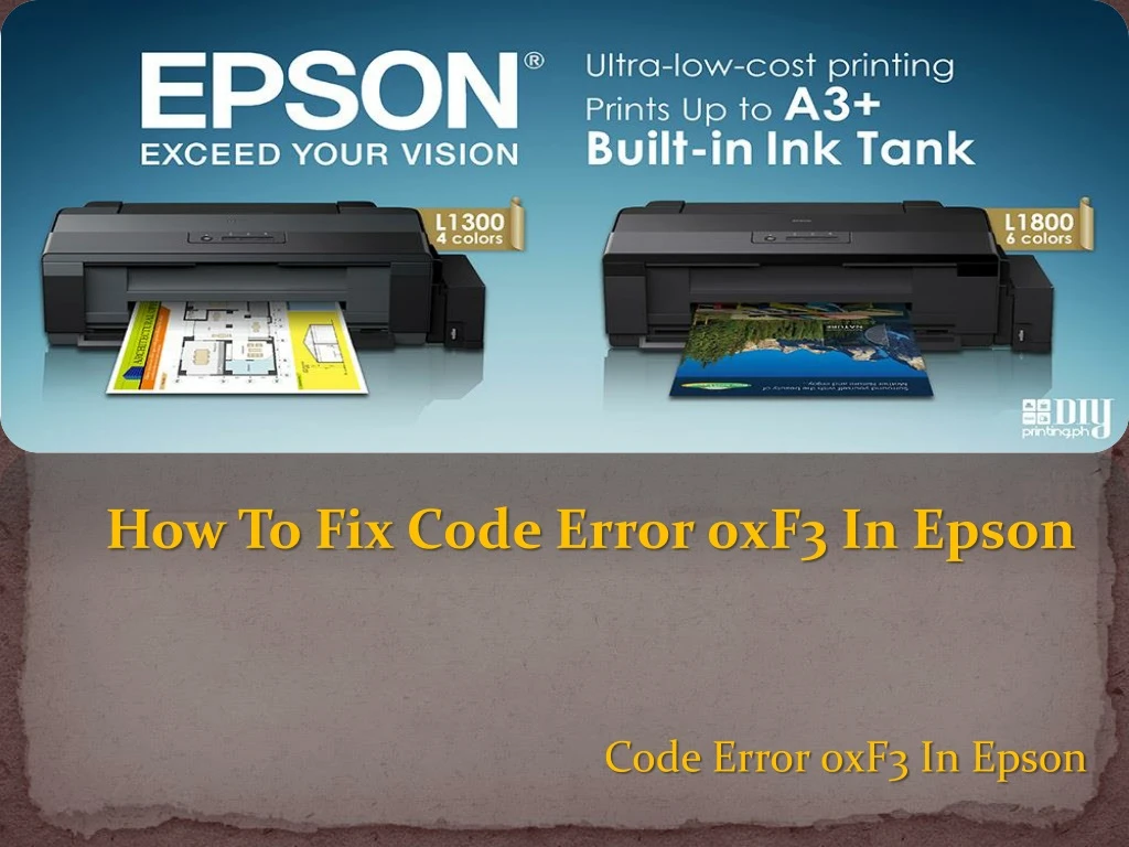 how to fix code error 0xf3 in epson