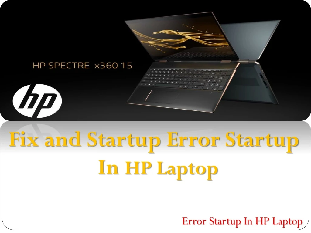 fix and startup error startup in hp laptop