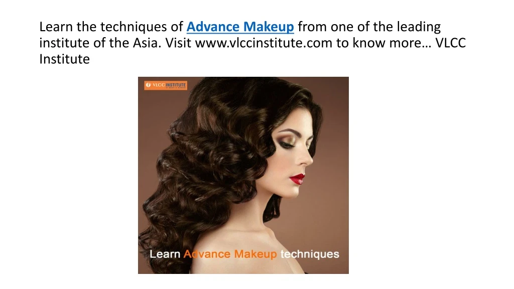 learn the techniques of advance makeup from