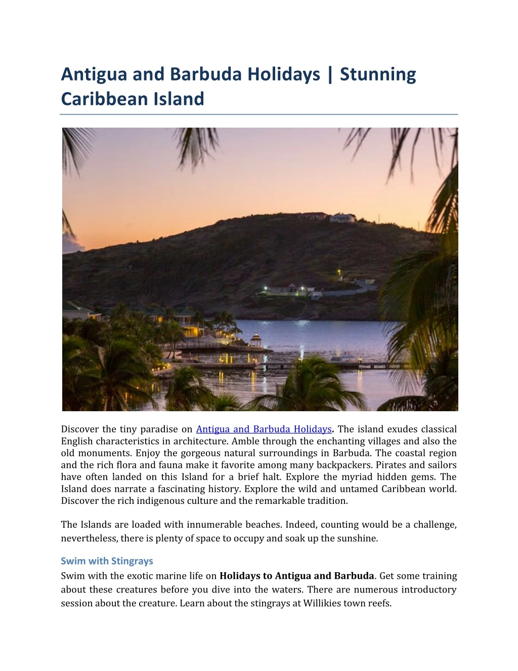 antigua and barbuda holidays stunning caribbean