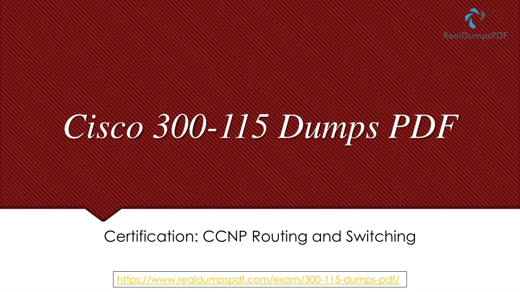 cisco 300 115 dumps pdf