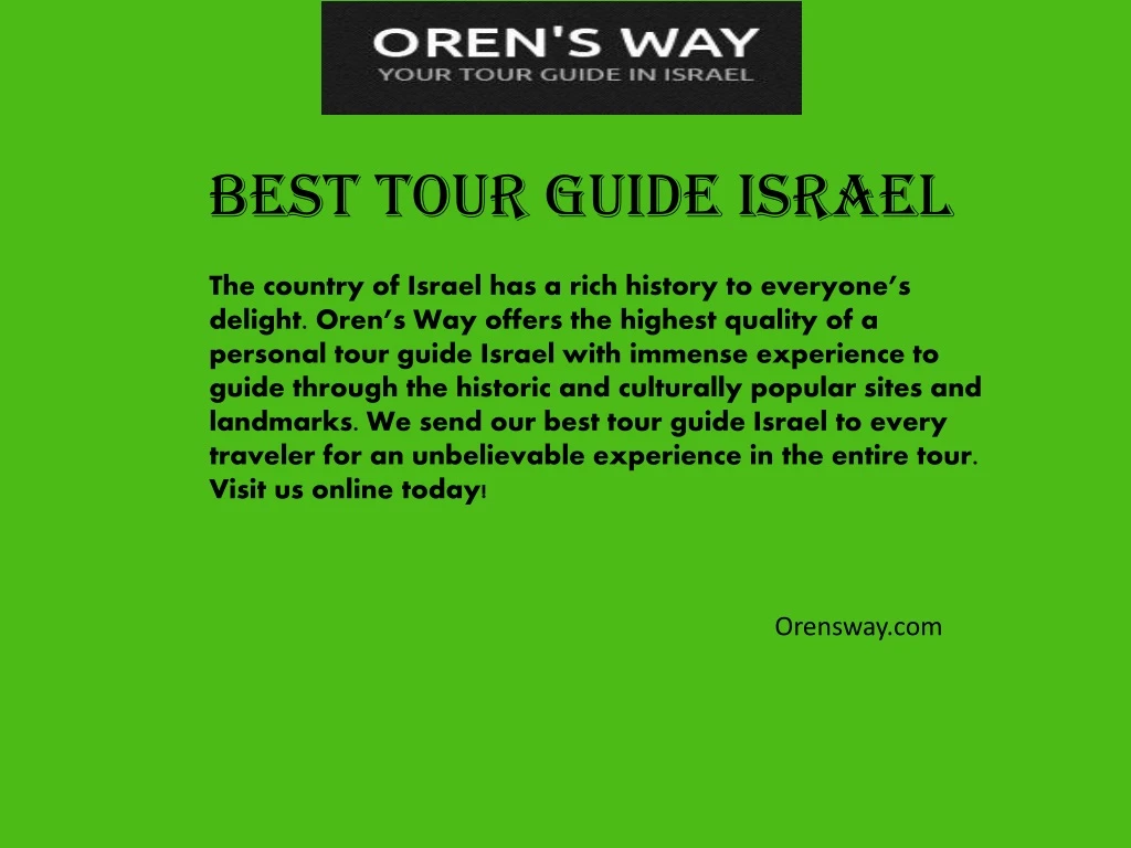 best tour guide israel