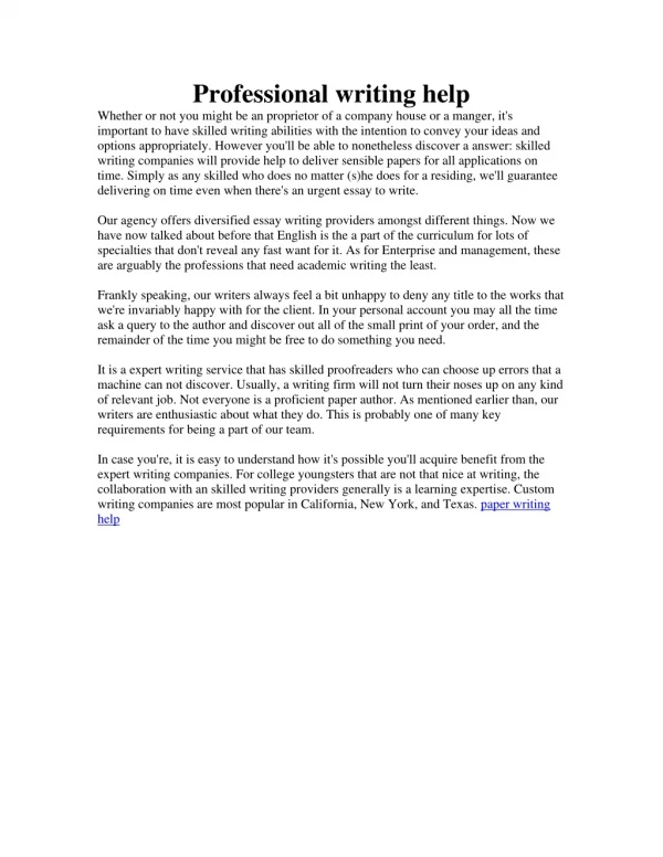 professional writing help whether