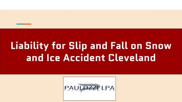 liability for slip and fall on snow