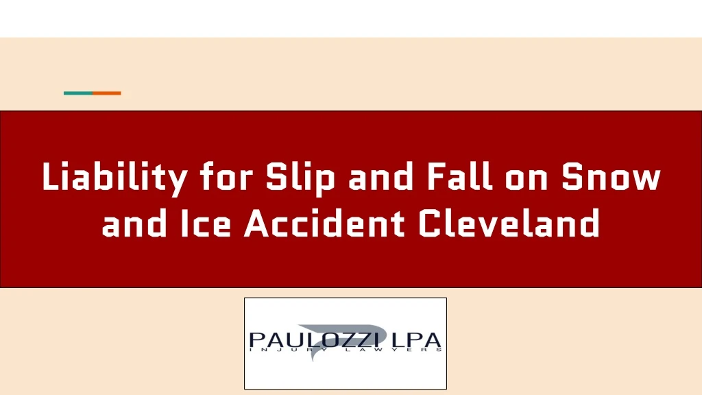 liability for slip and fall on snow