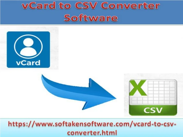 vCard to CSV Converter Software