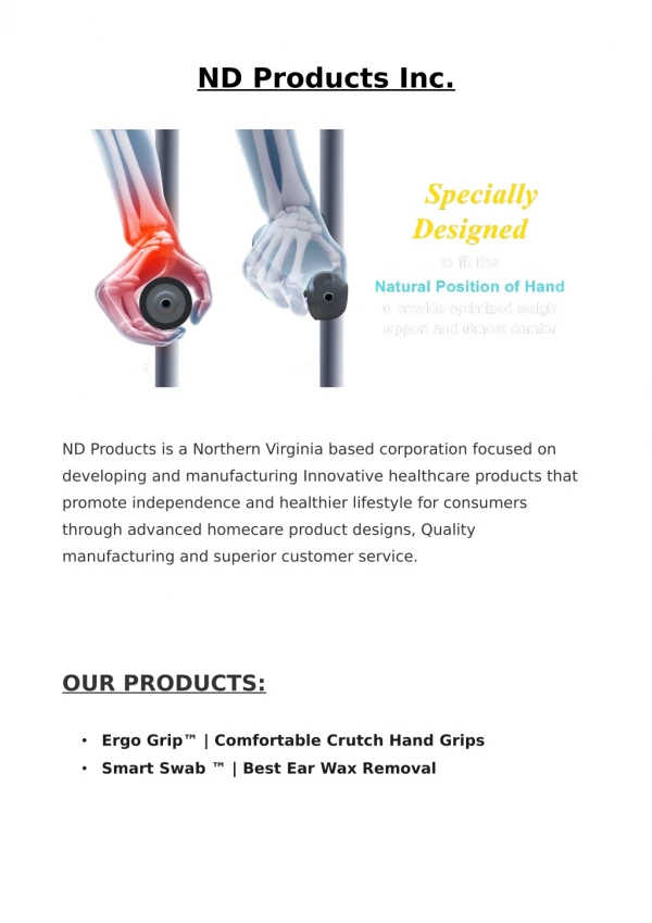 Innovative Healthcare Products/Ergo Grip/Smart Swab