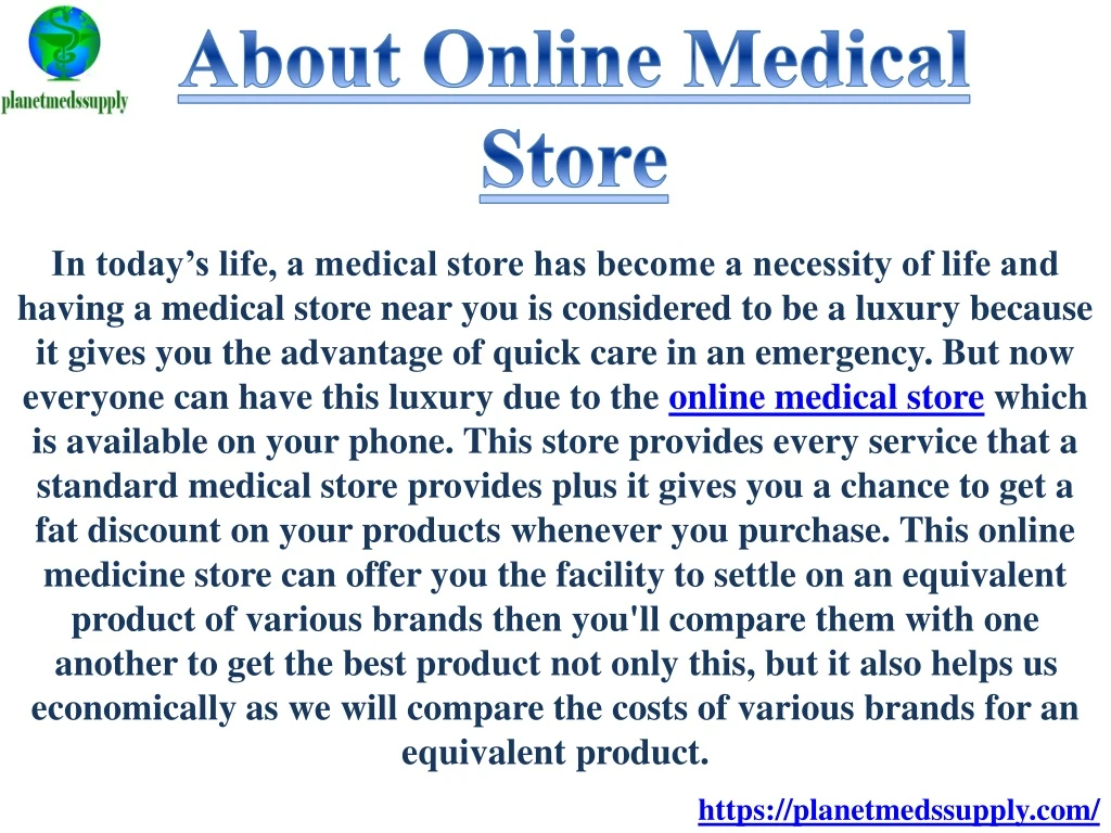about online medical store