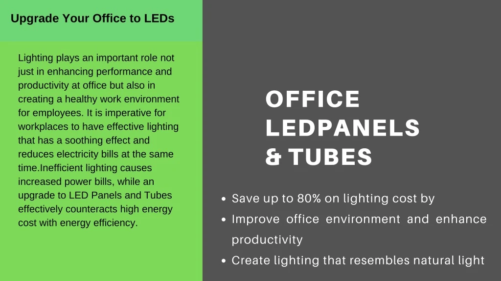 upgrade your office to leds