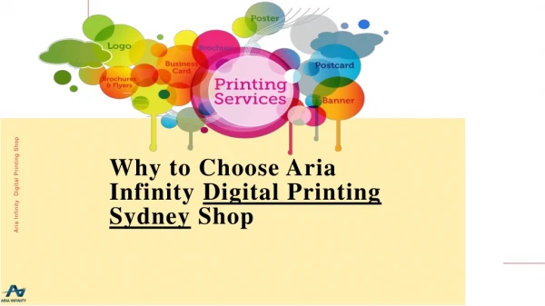 Aria Infinity Digital printing Sydney