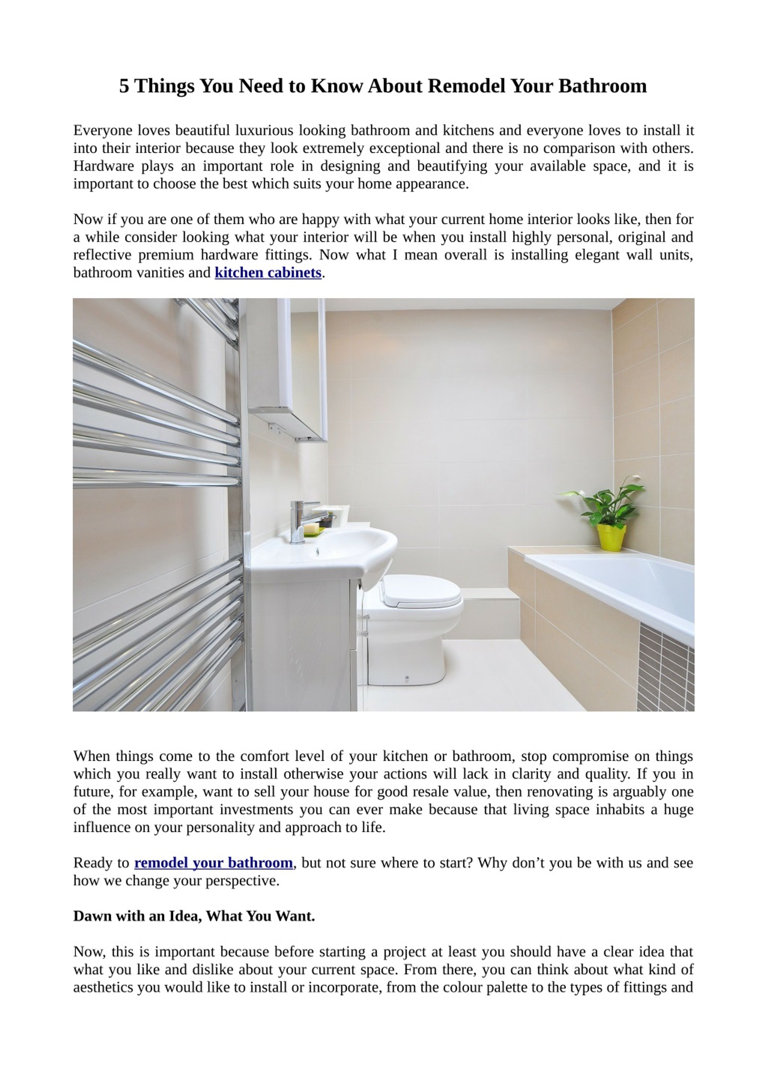 PPT - 5 Things You Need to Know About Remodel Your Bathroom PowerPoint ...