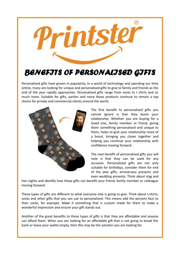Benefits of Personalised Gifts