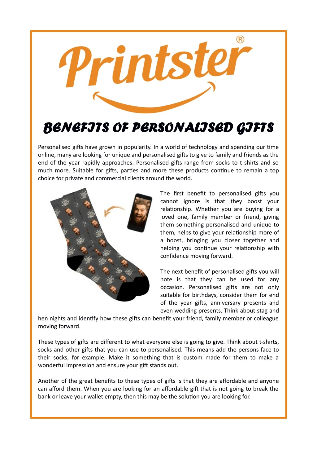 benefits of personalised gifts benefits